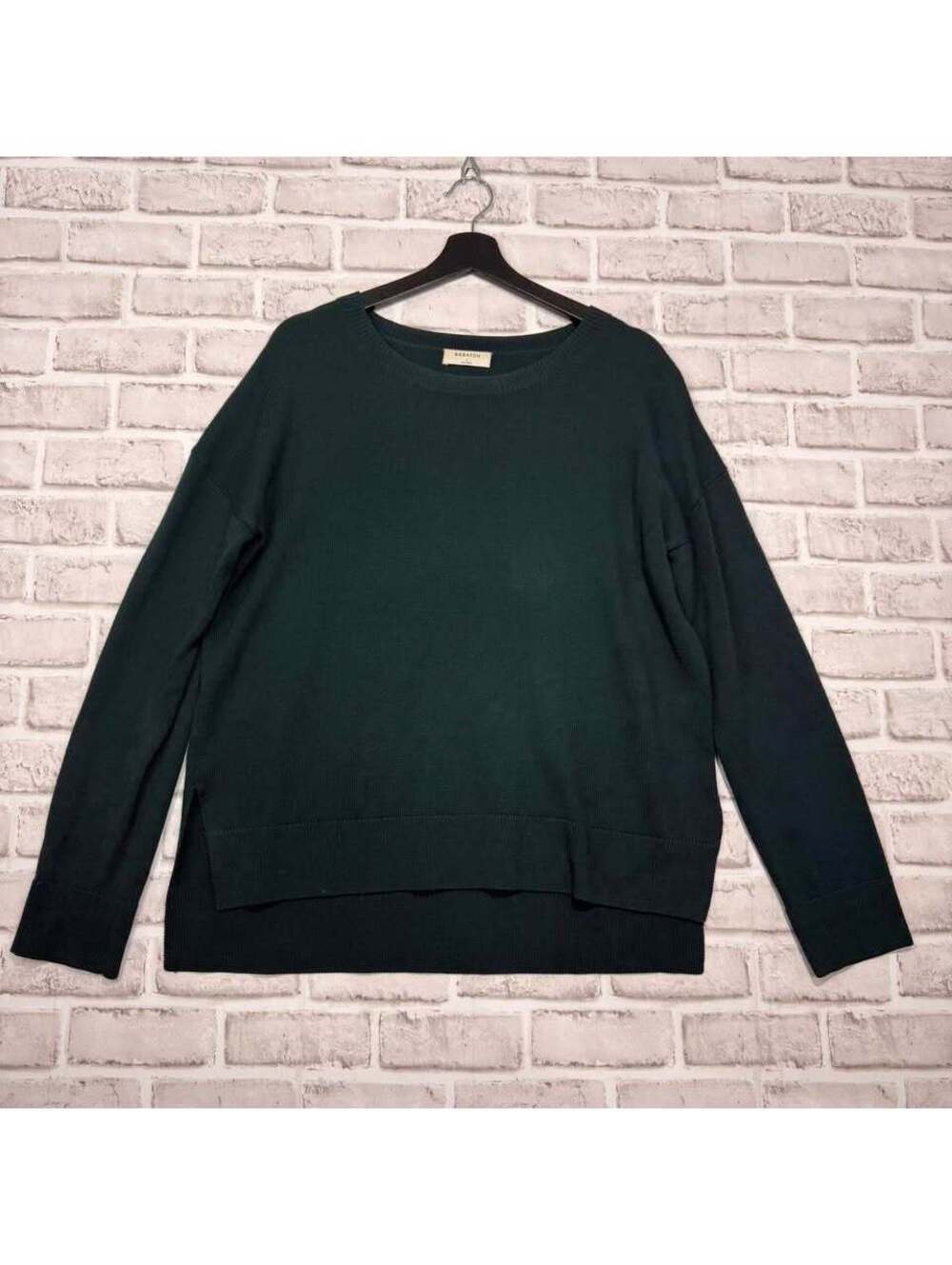 Babaton 100% Merino Wool Green Sweater Women's L